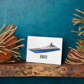 Yacht-Cartoon Fotoplatte (Seite)