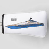 Yacht-Cartoon Golf Headcover (Vorderseite)