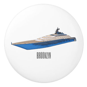 Yacht-Cartoon Keramikknauf