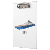 Yacht-Cartoon Klemmbrett (Links)