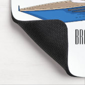 Yacht-Cartoon Mousepad (Ecke)