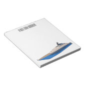 Yacht-Cartoon Notizblock (angewinkelt)