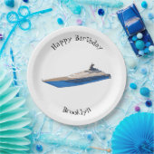 Yacht-Cartoon Pappteller (Party)