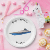 Yacht-Cartoon Pappteller (Party)
