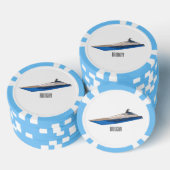 Yacht-Cartoon Pokerchips (Stapel)