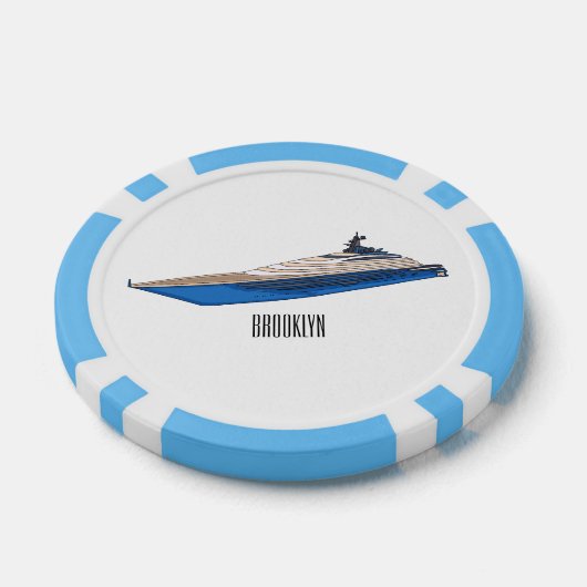 Yacht-Cartoon Pokerchips (Einzeln)