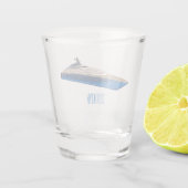 Yacht-Cartoon Schnapsglas (Rückseite)