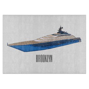 Yacht-Cartoon Schneidebrett
