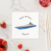Yacht-Cartoon Serviette (Beispiel)
