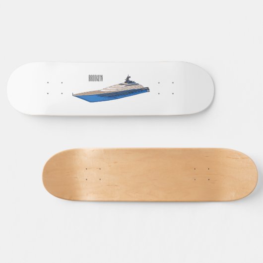 Yacht-Cartoon Skateboard (Horizontal)
