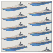Yacht-Cartoon Stoff (Nahaufnahme)