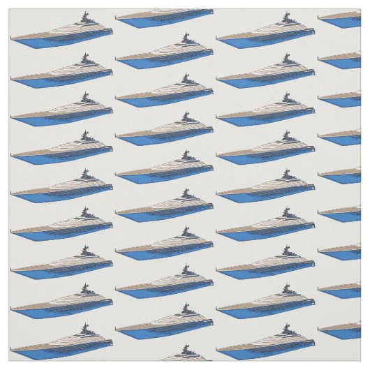 Yacht-Cartoon Stoff (Muster)