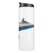 Yacht-Cartoon Thermosbecher (Nach rechts gedreht)