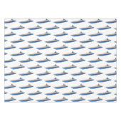 Yacht-Cartoon Tischdecke (Vorderseite (Horizontal))