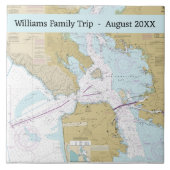 Yacht-Chart für San Francisco Fliese (Vorderseite)