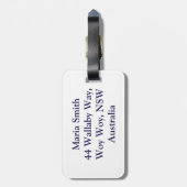 Yacht Club Gepäckanhänger (Rückseite vertikal)