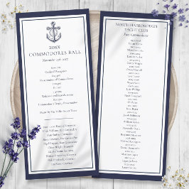 Yacht Club Nauavy Blue Menu Programm