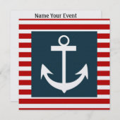 Yacht Club - Nautical - SRF Einladung (Vorne/Hinten)