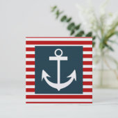 Yacht Club - Nautical - SRF Einladung (Stehend Vorderseite)