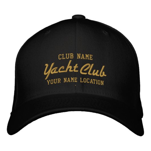 Yacht Club Personalizable Cap Bestickte Kappe (Vorderseite)