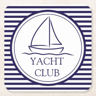Yacht Club Rechteckiger Pappuntersetzer