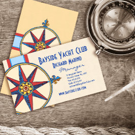 Yacht Club, Sailing Club, Marina, Nautical Shop Visitenkarte