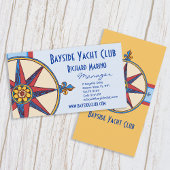 Yacht Club, Segelclub, Yachthafen, Wassersportshop Visitenkarte