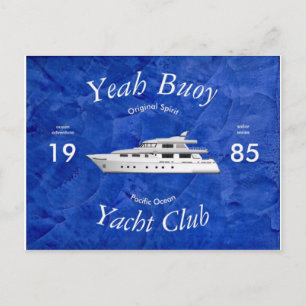 Yacht Club Yeah Boje Postkarte