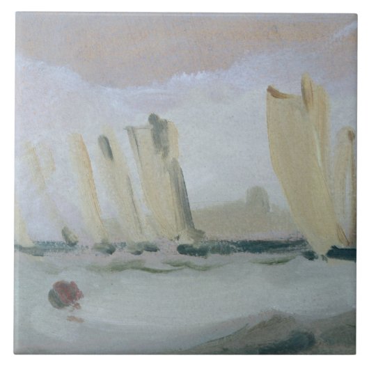 Yacht das Laufen auf dem Solent, vorher Fliese (Vorderseite)