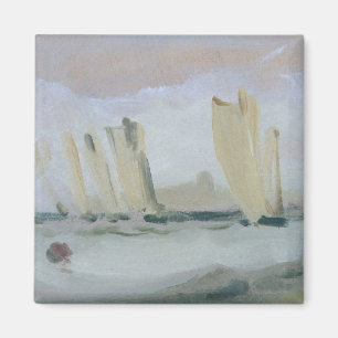 Yacht das Laufen auf dem Solent, vorher Magnet