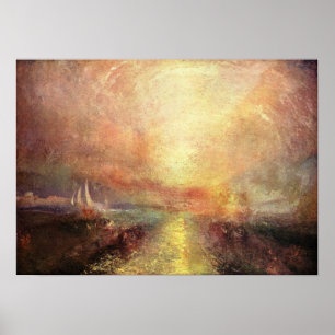 Yacht, der Küste nähernd - Joseph Mallord Turner Poster