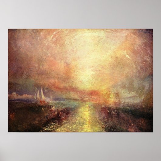 Yacht, die sich der Küste nähert - Joseph Mallord  Poster (Vorne)