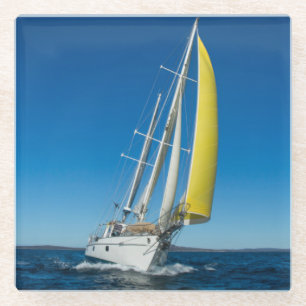Yacht, die Südaustralien segelt Glasuntersetzer