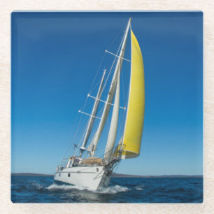 Yacht, die Südaustralien segelt Glasuntersetzer