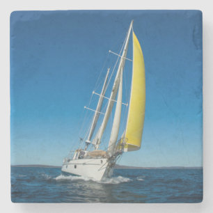 Yacht, die   Südaustralien segelt Steinuntersetzer