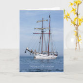 Yacht-Geburtstags-Gruß-Karte Karte (Gelbe Blume)