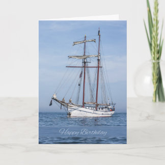 Yacht-Geburtstags-Gruß-Karte Karte