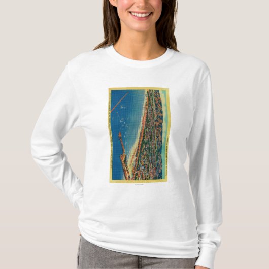Yacht-Hafen, die Palisades und Santa Monica T-Shirt (Vorderseite)