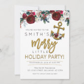 Yacht Holiday Party Schöne Weihnachten Einladung (Vorderseite)