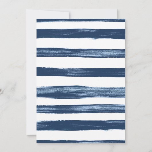 Yacht Holiday Party Schöne Weihnachtsstreifen Einladung (Rückseite)