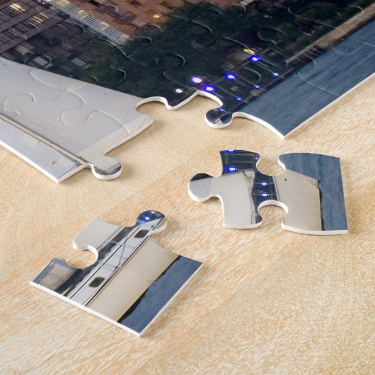 Yacht Hudson New York City Manhattan Skyline USA Puzzle (Seite)