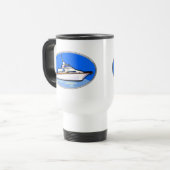 Yacht im Oval Reisebecher (Vorderseite Links)