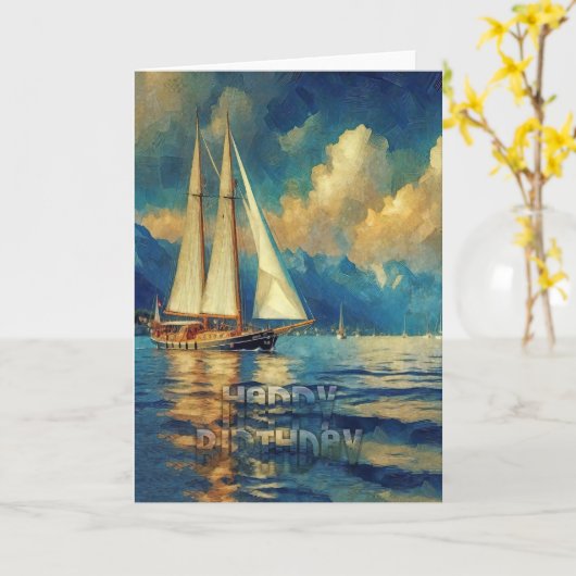 Yacht Karte (Gelbe Blume)