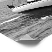 Yacht 'Kleeblatt' in New York Hafen 1895 BW Poster (Ecke)