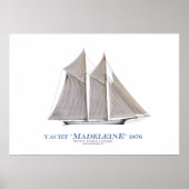 Yacht "Madeleine", Tanzyacht Poster (Vorne)