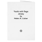 Yacht mit Flaggen (Hinten)