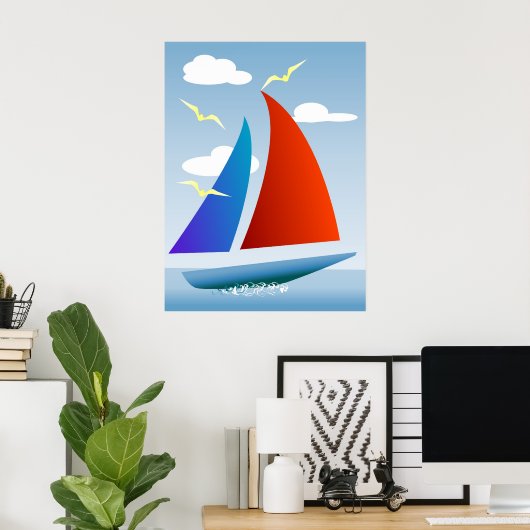 Yacht Poster (Heimbüro)
