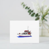Yacht Postkarte (Stehend Vorderseite)