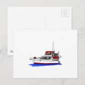 Yacht Postkarte (Vorne/Hinten)