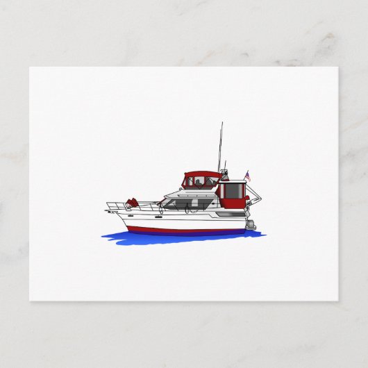 Yacht Postkarte (Vorderseite)